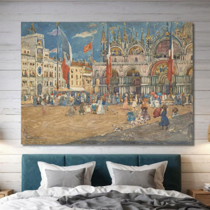 Piazza San Marco Maurice Prendergast mpr41 quadro stampato su tela