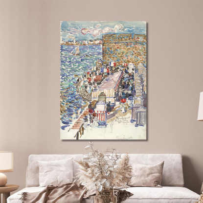 Marea Crescente St. Malo Maurice Prendergast mpr47 quadro stampato su tela