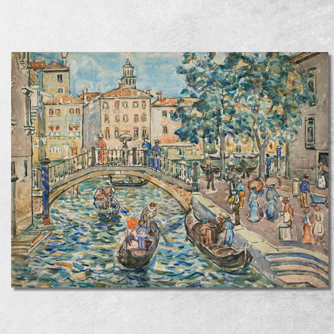 Scena Di Venezia Maurice Prendergast mpr51 quadro stampato su tela Scena Di Venezia Maurice Prendergast mpr51 quadro stampato su tela