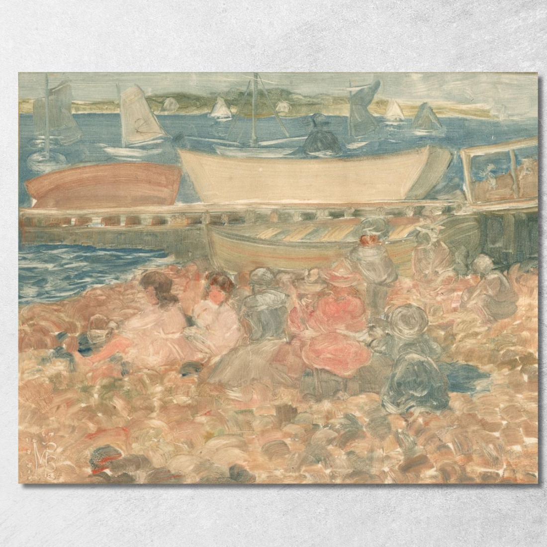 Cantiere Navale Bambini Che Giocano Maurice Prendergast mpr53 quadro stampato su tela Cantiere Navale Bambini Che Giocano Maurice Prendergast mpr53 quadro stampato su tela