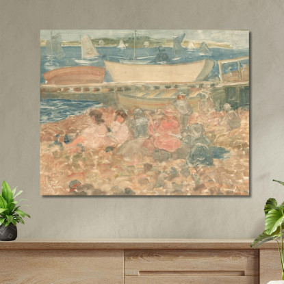 Cantiere Navale Bambini Che Giocano Maurice Prendergast mpr53 quadro stampato su tela