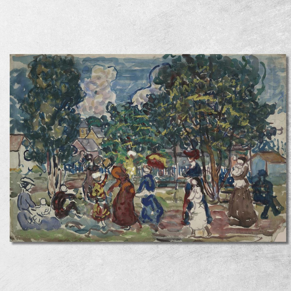 Passeggiata Domenicale Maurice Prendergast mpr59 quadro stampato su tela Passeggiata Domenicale Maurice Prendergast mpr59 quadro stampato su tela