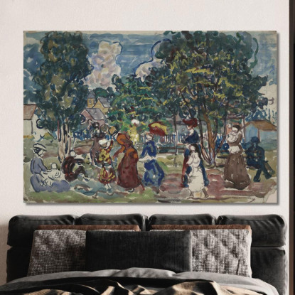 Passeggiata Domenicale Maurice Prendergast mpr59 quadro stampato su tela