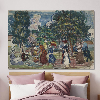 Passeggiata Domenicale Maurice Prendergast mpr59 quadro stampato su tela
