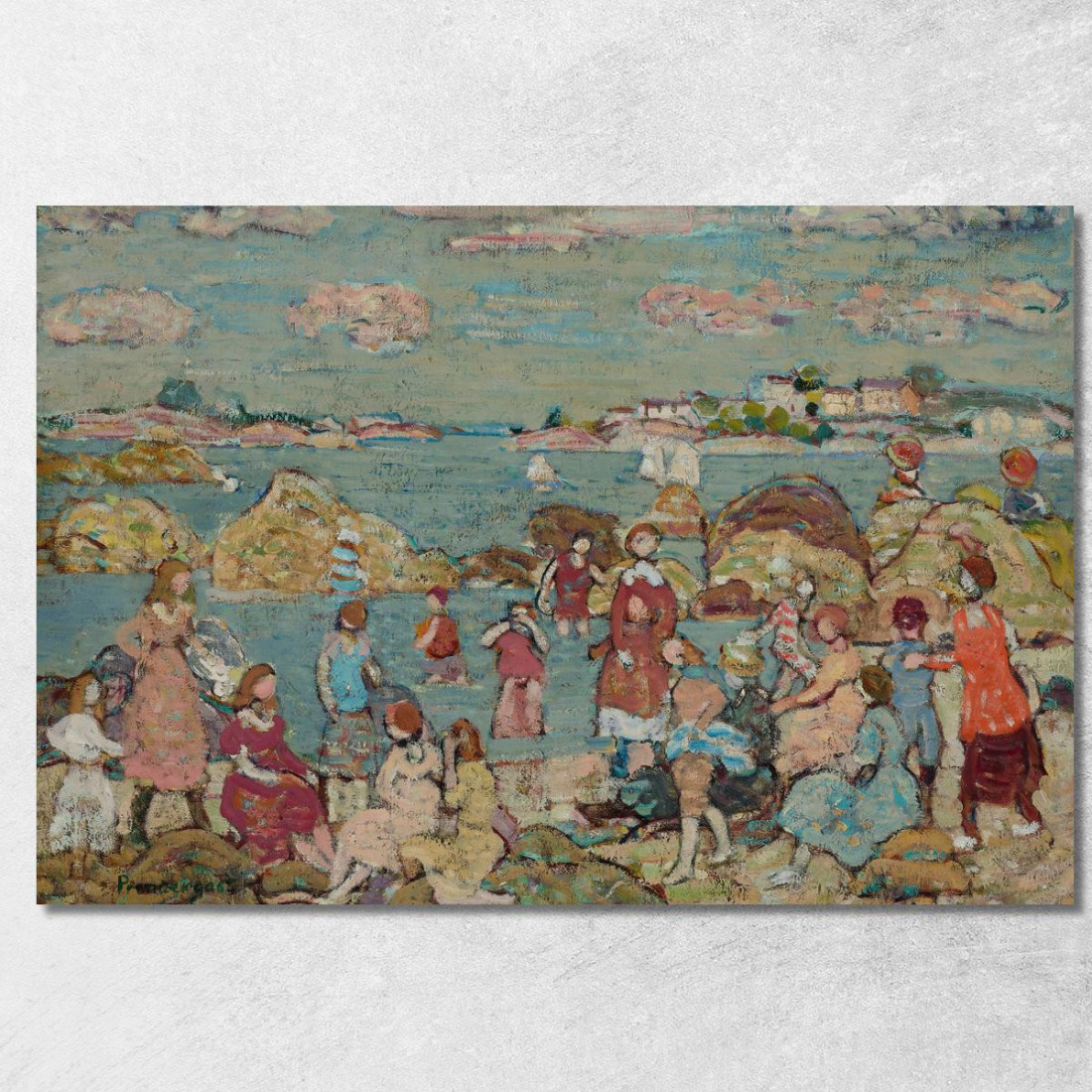 La Riva Maurice Prendergast mpr68 quadro stampato su tela La Riva Maurice Prendergast mpr68 quadro stampato su tela