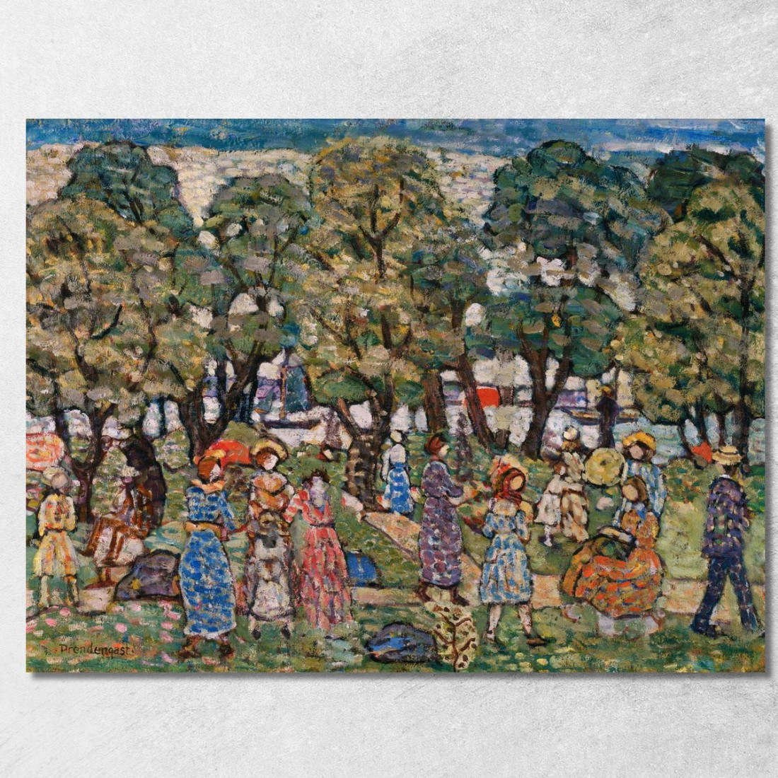 Sotto Gli Alberi Maurice Prendergast mpr72 quadro stampato su tela Sotto Gli Alberi Maurice Prendergast mpr72 quadro stampato su tela