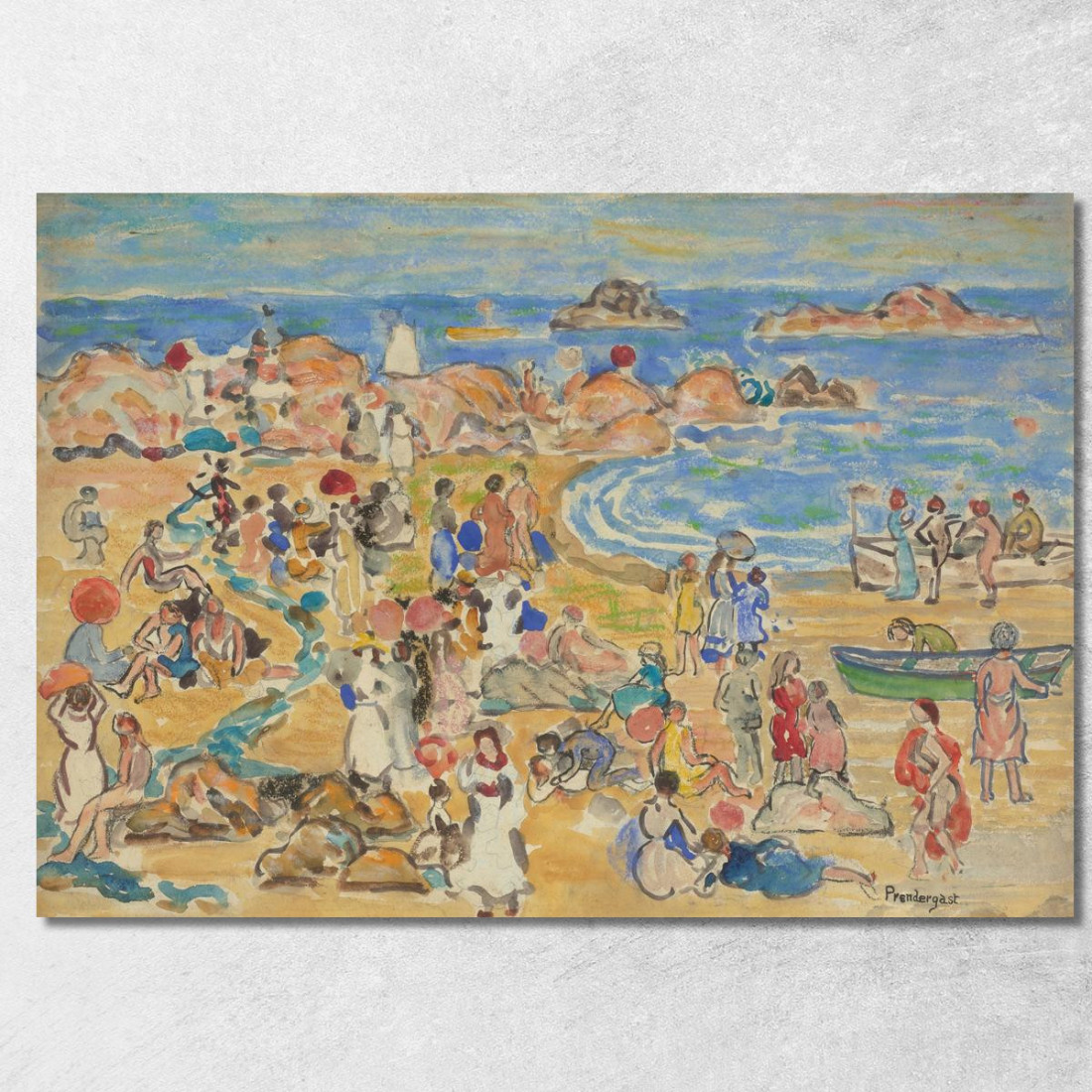 Veduta Lungo La Costa Del New England Maurice Prendergast mpr74 quadro stampato su tela Veduta Lungo La Costa Del New England Maurice Prendergast mpr74 quadro stampato su tela