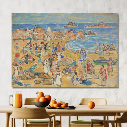 Veduta Lungo La Costa Del New England Maurice Prendergast mpr74 quadro stampato su tela