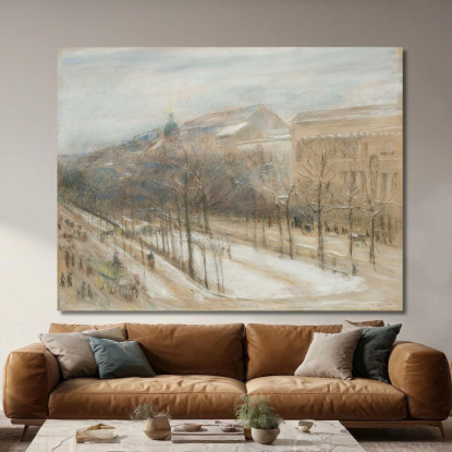 Vista Dalla Finestra Del Soggiorno Dell'Artista Sulla Strada Unter Den Linden Max Liebermann mlb13 quadro stampato su tela