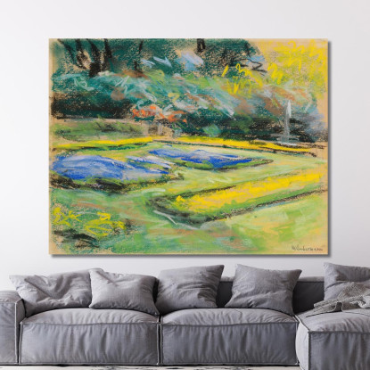 Terrazza Fiorita Nel Giardino Del Wannsee Verso Nord-Ovest Max Liebermann mlb15 quadro stampato su tela