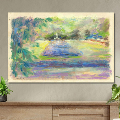 La Terrazza Fiorita Nel Wannsee Con Vista Sulla Fontana Della Lontra Max Liebermann mlb27 quadro stampato su tela