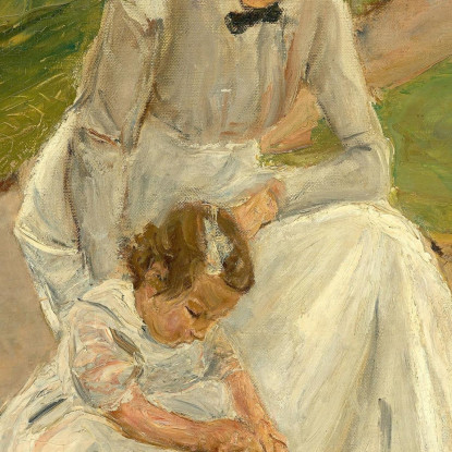 Nipote E Balia Che Giocano In Giardino Max Liebermann mlb38 quadro stampato su tela