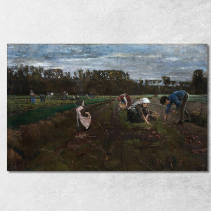 Raccolta Delle Patate Max Liebermann mlb62 quadro stampato su tela