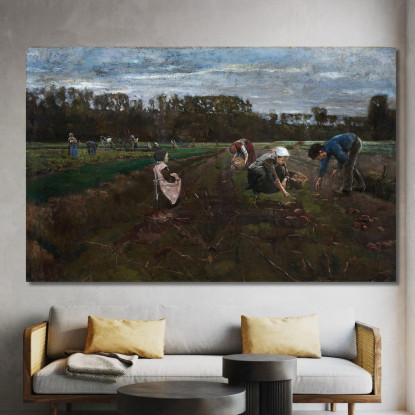 Raccolta Delle Patate Max Liebermann mlb62 quadro stampato su tela