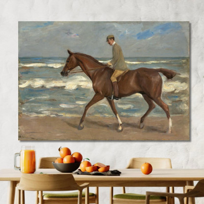 Cavaliere Sulla Spiaggia Verso Sinistra Max Liebermann mlb65 quadro stampato su tela