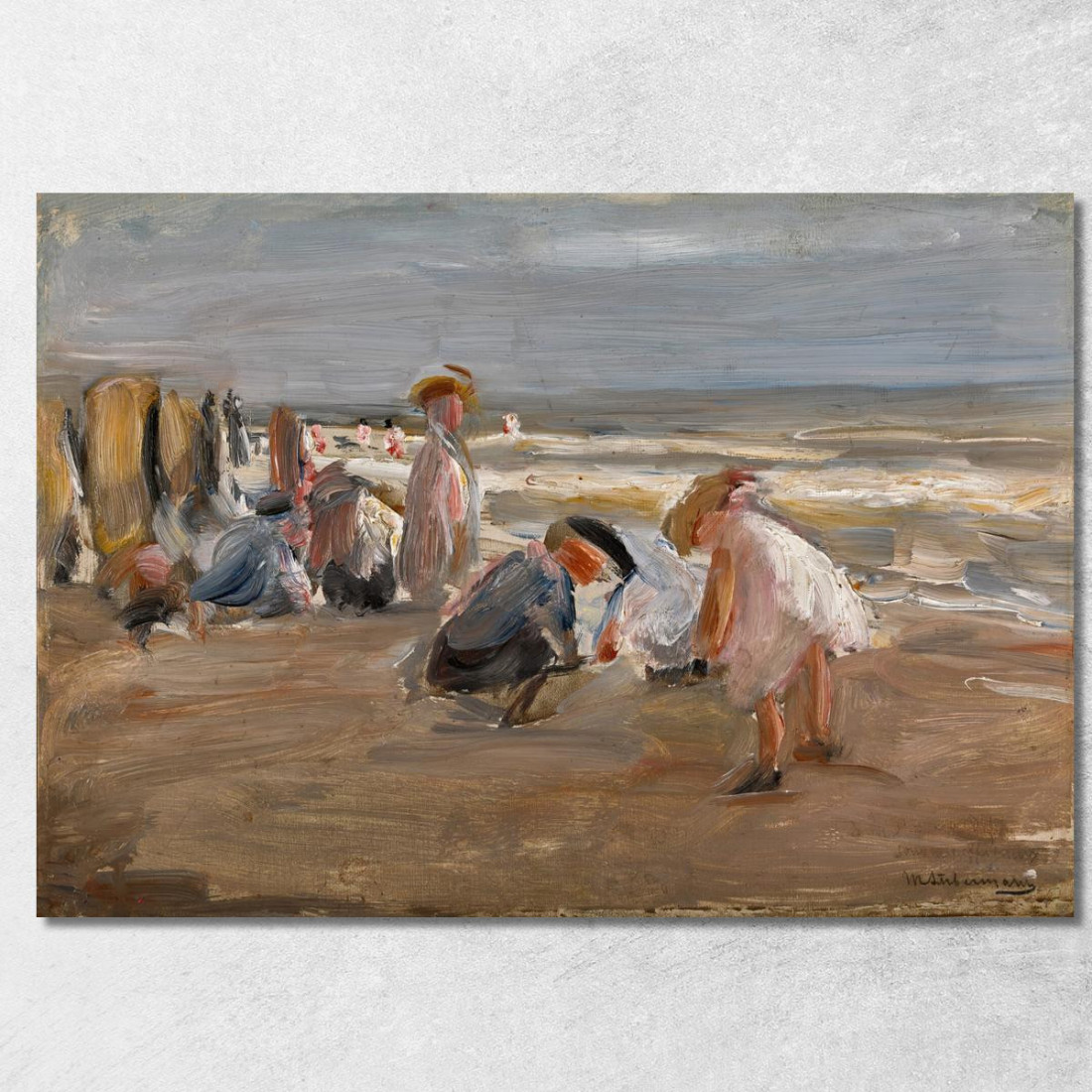 Bambini Che Giocano Sulla Spiaggia Max Liebermann mlb78 quadro stampato su tela Bambini Che Giocano Sulla Spiaggia Max Liebermann mlb78 quadro stampato su tela