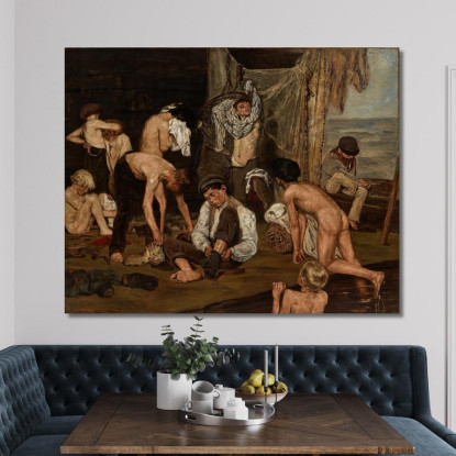 Nuotatori Max Liebermann mlb82 quadro stampato su tela