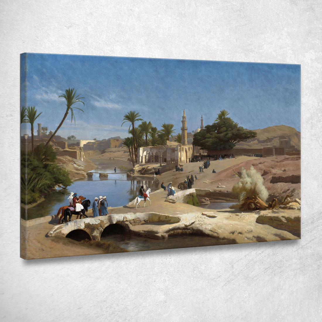 Veduta Di Medinet El Fayoum Jean-Léon Gérôme jlg161 quadro stampato su tela Veduta Di Medinet El Fayoum Jean-Léon Gérôme jlg161 quadro stampato su tela