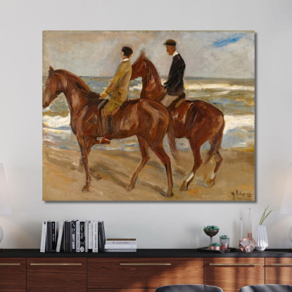 Due Cavalieri Sulla Spiaggia Max Liebermann mlb91 quadro stampato su tela