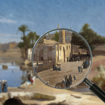 Veduta Di Medinet El Fayoum Jean-Léon Gérôme jlg161 quadro stampato su tela
