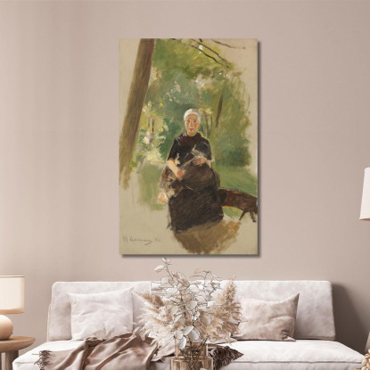 Giovane Madre Sotto Gli Alberi Max Liebermann mlb98 quadro stampato su tela