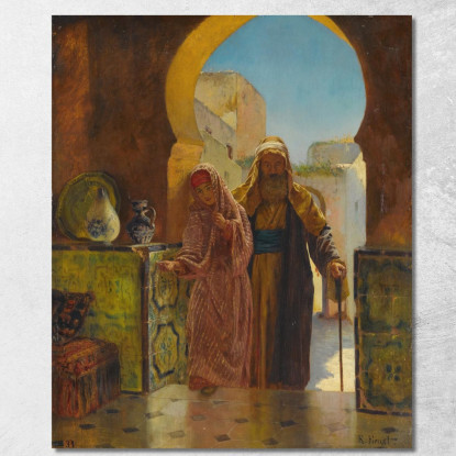 Una Mano Amica Rudolf Ernst rer2 quadro stampato su tela