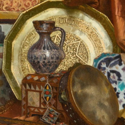 Natura Morta Con Oggetti Marocchini Rudolf Ernst rer7 quadro stampato su tela