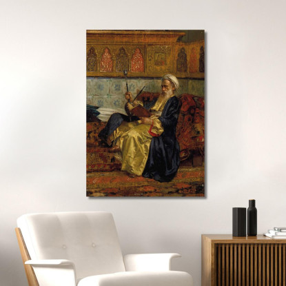 Uno Studioso Arabo Rudolf Ernst rer13 quadro stampato su tela