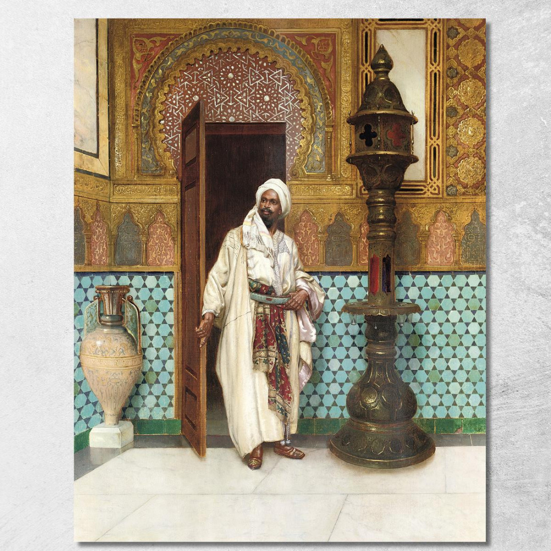 Un Elegante Capo Nel Suo Palazzo Rudolf Ernst rer14 quadro stampato su tela Un Elegante Capo Nel Suo Palazzo Rudolf Ernst rer14 quadro stampato su tela