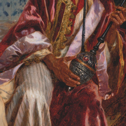 Arabo Che Fuma Un Narghilè Rudolf Ernst rer15 quadro stampato su tela
