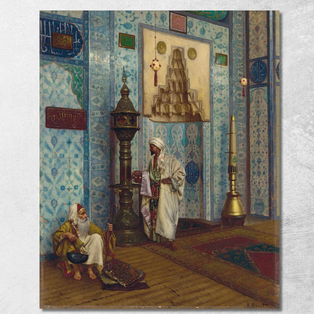 Nella Moschea Rudolf Ernst rer22 quadro stampato su tela Nella Moschea Rudolf Ernst rer22 quadro stampato su tela