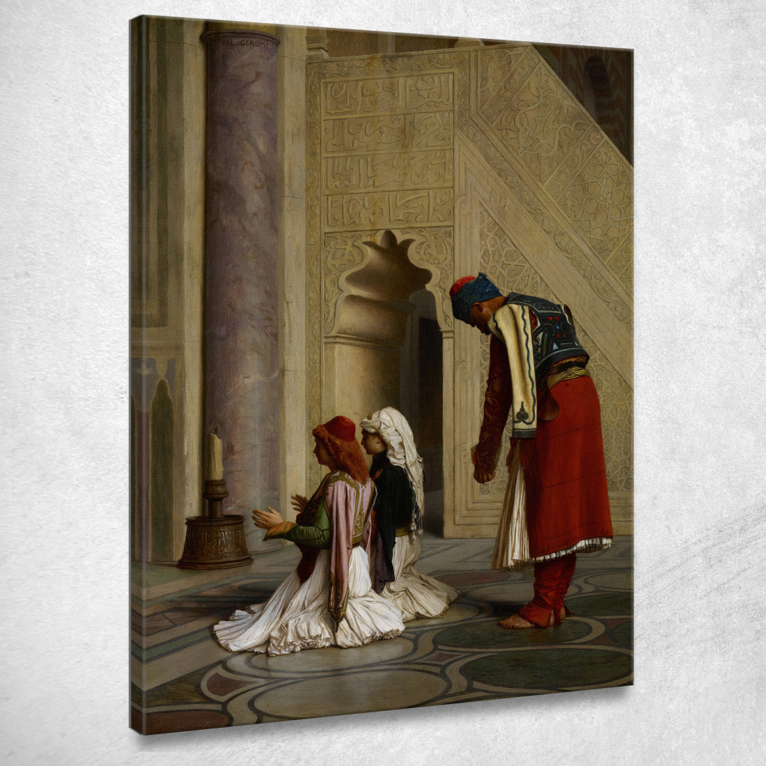 Giovani Greci Nella Moschea Jean-Léon Gérôme jlg166 quadro stampato su tela Giovani Greci Nella Moschea Jean-Léon Gérôme jlg166 quadro stampato su tela