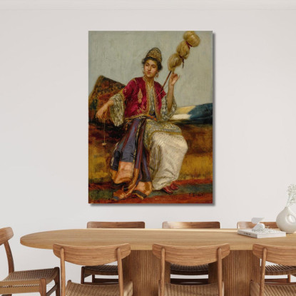 La Filatrice Rudolf Ernst rer25 quadro stampato su tela