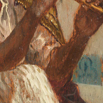 Musicista Sulla Terrazza Rudolf Ernst rer31 quadro stampato su tela