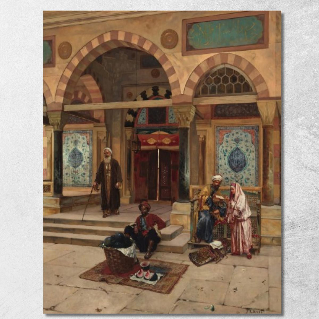 Fuori Dalla Moschea Rudolf Ernst rer34 quadro stampato su tela