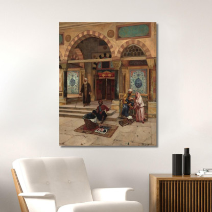 Fuori Dalla Moschea Rudolf Ernst rer34 quadro stampato su tela