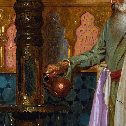 Accudendo La Lampada Rudolf Ernst rer37 quadro stampato su tela