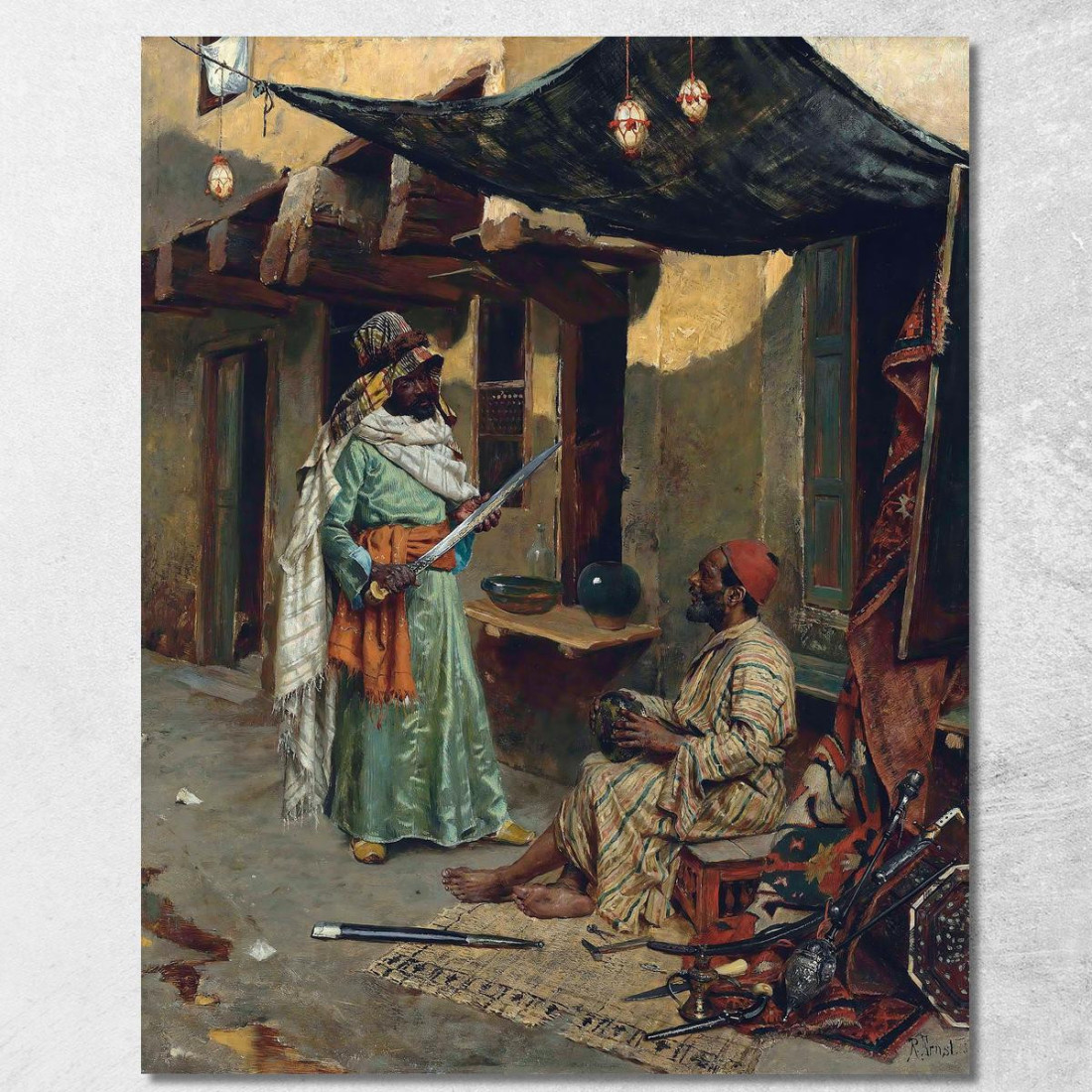 Il Mercante D'Armi Rudolf Ernst rer38 quadro stampato su tela Il Mercante D'Armi Rudolf Ernst rer38 quadro stampato su tela