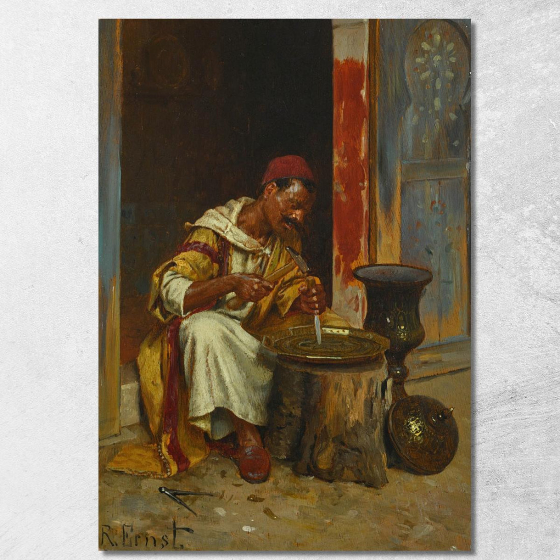 Il Lavoratore Dell'Ottone Rudolf Ernst rer39 quadro stampato su tela Il Lavoratore Dell'Ottone Rudolf Ernst rer39 quadro stampato su tela
