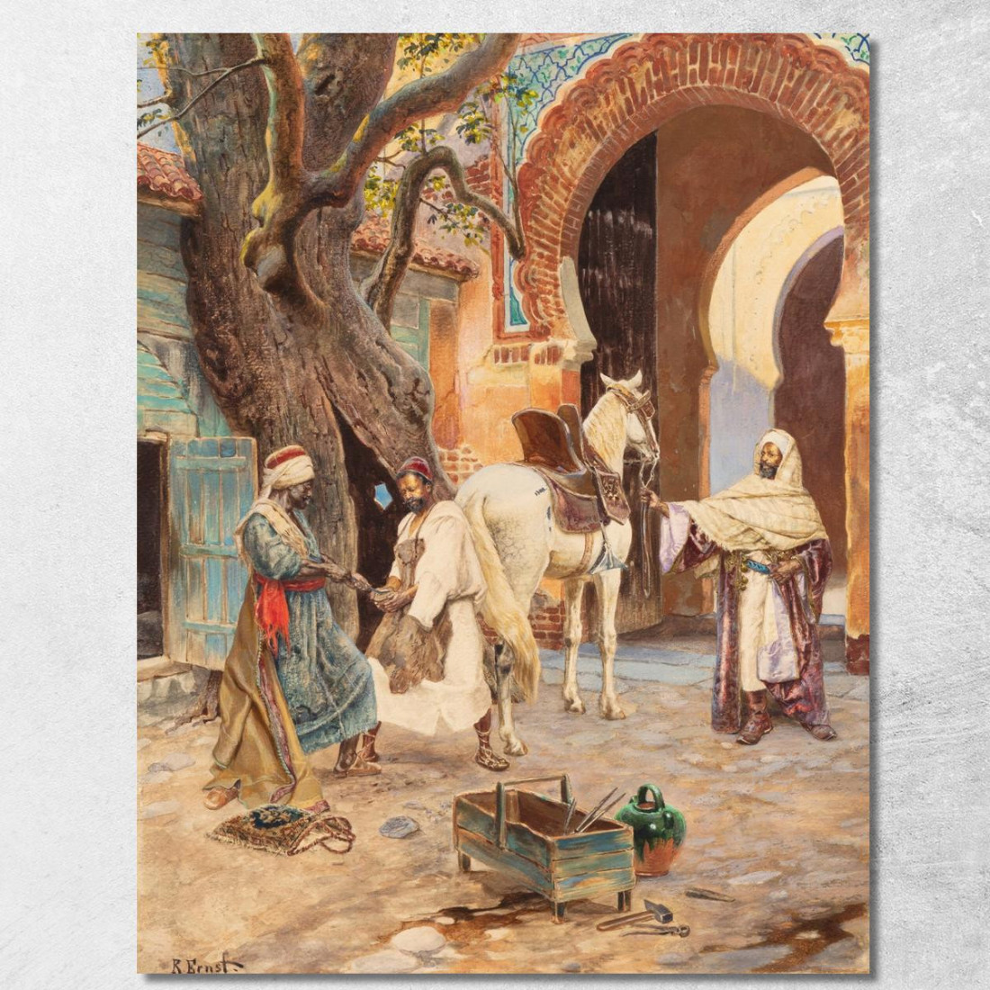 Il Maniscalco Rudolf Ernst rer42 quadro stampato su tela Il Maniscalco Rudolf Ernst rer42 quadro stampato su tela