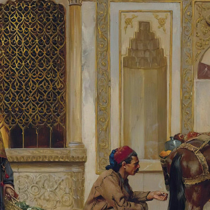 La Fontana Di Ahmed Iii A Istanbul Rudolf Ernst rer46 quadro stampato su tela
