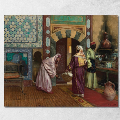 L'Hammam Rudolf Ernst rer47 quadro stampato su tela