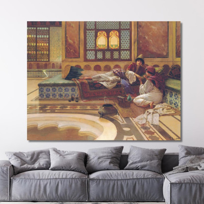 La Manicure Rudolf Ernst rer49 quadro stampato su tela
