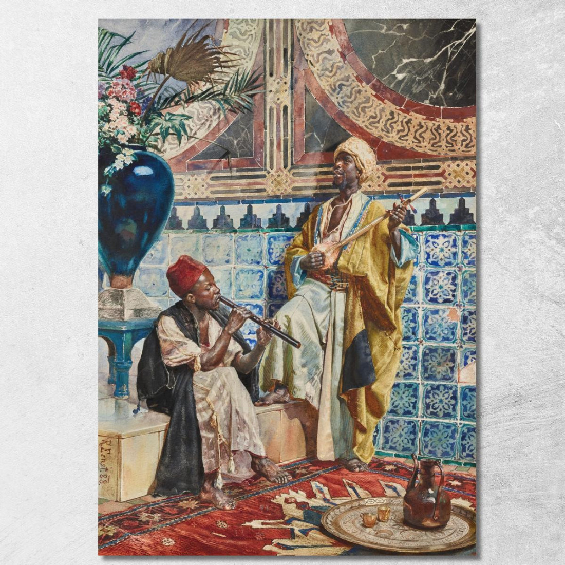 I Musicisti 2 Rudolf Ernst rer52 quadro stampato su tela I Musicisti 2 Rudolf Ernst rer52 quadro stampato su tela