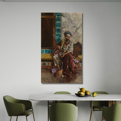 Il Fumatore Di Narghilè Rudolf Ernst rer55 quadro stampato su tela