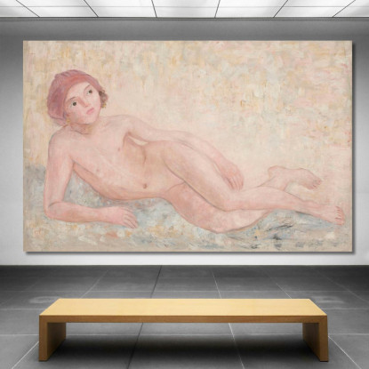 Nudo Di Ragazza Distesa Tadeusz Makowski tmk2 quadro stampato su tela