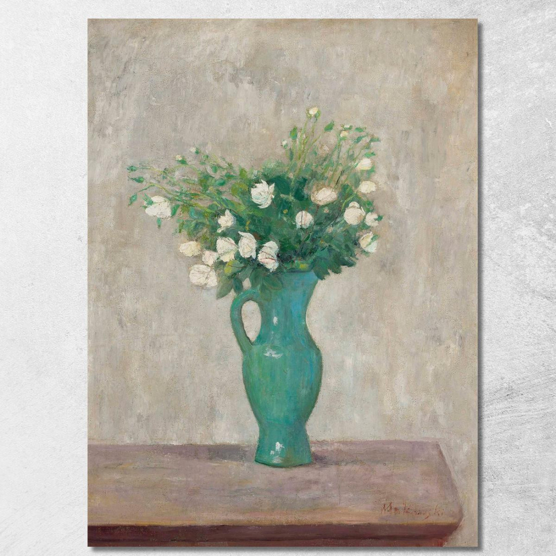 Bouquet In Un Vaso Verde Tadeusz Makowski tmk14 quadro stampato su tela Bouquet In Un Vaso Verde Tadeusz Makowski tmk14 quadro stampato su tela