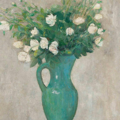 Bouquet In Un Vaso Verde Tadeusz Makowski tmk14 quadro stampato su tela
