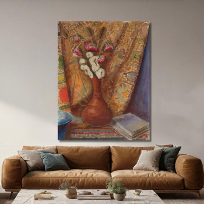 Fiori In Un Vaso Di Terracotta Tadeusz Makowski tmk59 quadro stampato su tela