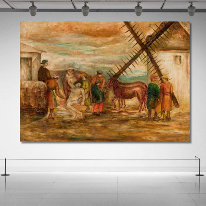 Buon Samaritano Tadeusz Makowski tmk67 quadro stampato su tela